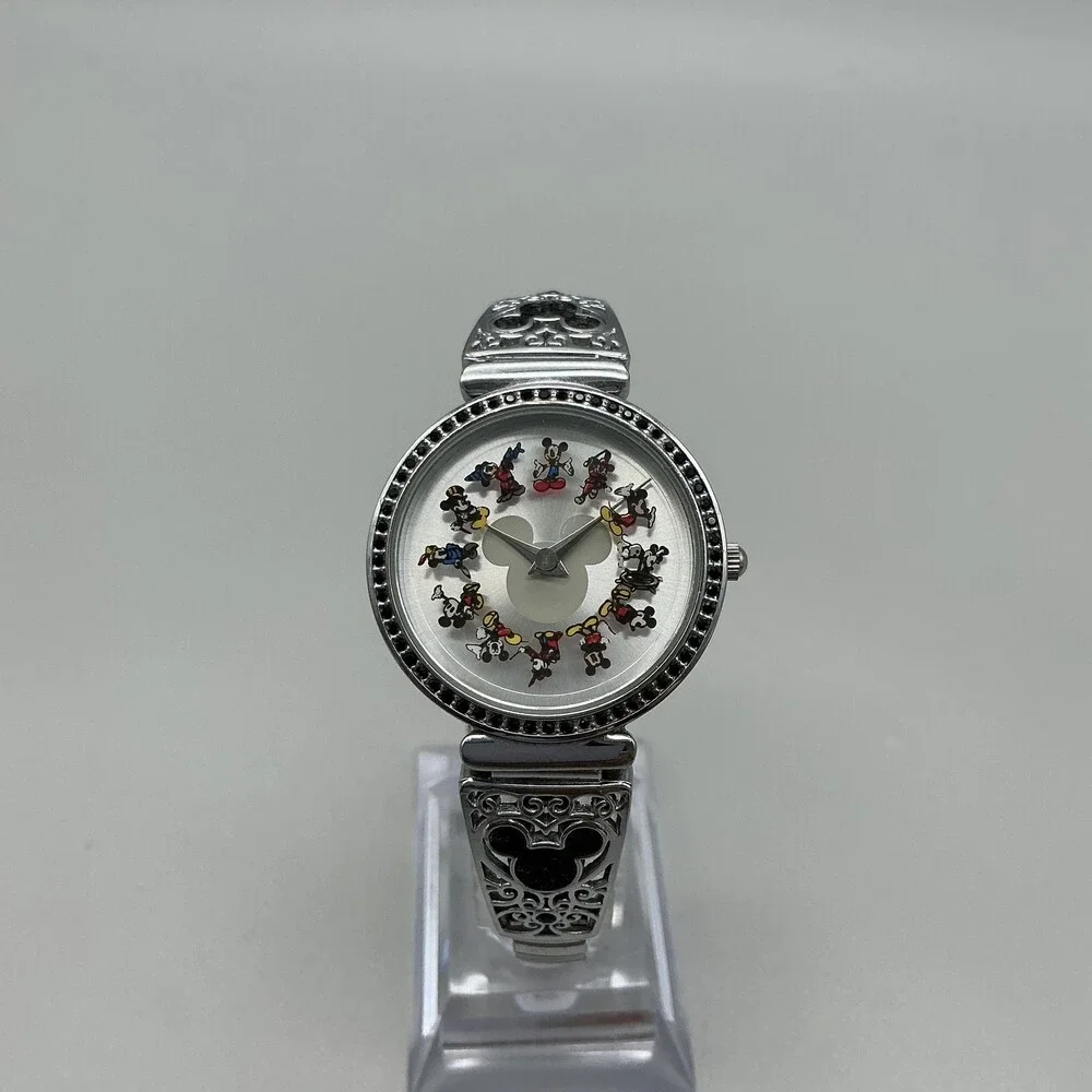 Disney Believe In The Magic Womens Watch 32mm Multicolor Dial Silver New Battery